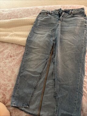 Light Blue Denim Jean skirt  - Classic Straight Fit